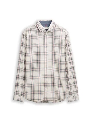 Tom Tailor - Regular Fit Flanell-Hemd mit Muster white multicolor check - Gr. - XXXL