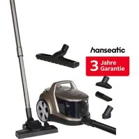 Hanseatic Bodenstaubsauger auf Knopfdruck leerbar, Trockensaugfunktion, beutellos, 700 W, beutellos, inkl. 3 Jahre Herstellergarantie