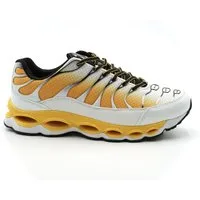 Sonderpostendiscount Herrensneaker C1001-37 White/Yellow mit gedämpfter Sohle Sneaker gedämpfte Sohle