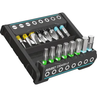 HAZET SmartHolder kurz Bit Satz 16-teilig Sechskant 6,3 (1/4 Zoll) - 2304SH-2