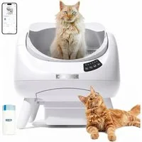 CATLINK Katzentoilette Open-X Selbstreinigendes XXL Katzenklo Geruchsbeseitigung - WLAN APP, Für alle Streuarten - Ideal für mehrere Katzen 12L - Geruchskontrolle