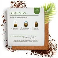 Growgreens Pflanzerde Bio Kokoserde gepresst im Quellbeutel - Biolog. torffreie Anzuchterde, Im Beutel