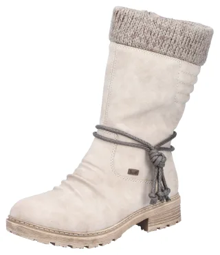 Rieker Winterstiefel, Winterboots, Blockabsatz, TEX-Membran, mit gestricktem Schaftrand