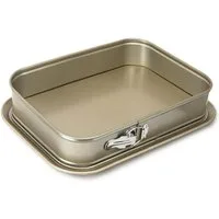 LuxusKollektion Springform Rechteckige Frühlingsbackdose Antihaft Kuchenform 39.28 cm Gold