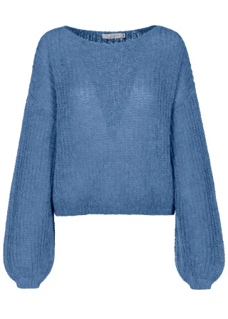 IN LINEA - Rdh. Pullover denim mel. - Gr. - 38