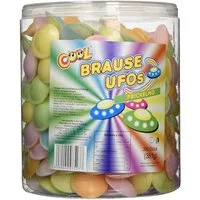 COOL Süßigkeit, Cool Brause Ufos mit Schleckbrausefüllung mit Fruchtgeschmack 380g