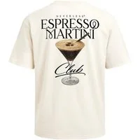 Neverless Oversize-Shirt Herren T-Shirt - Design Espresso Martini - Oversized Relaxed Fit mit Print