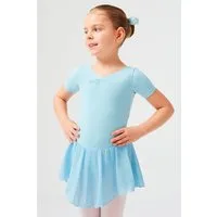tanzmuster Chiffonkleid Ballettkleid Betty mit Glitzersteinen Mädchen Ballettbody mit Chiffon Röckchen