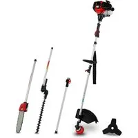 EBERTH Benzin-Rasentrimmer Freischneider Rasentrimmer Multitool 4in1 Benzin, Tragegurt Inkl., 3PS, 52ccm Hubraum, 2-Takt Motor