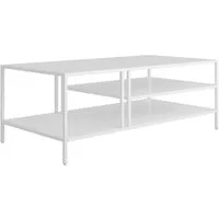 en.casa Couchtisch, Wohnzimmertisch »Kumlinge« Metall 40x110x55 cm Weiß