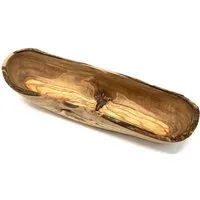 Olivenholz-erleben Brotschale oder Baguetteschale naturell Länge ca. 25 – 34 cm, Olivenholz, (1-tlg), Passend für längere Brote wie Baguette oder Ciabatta, fein geschliffen