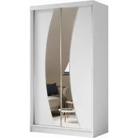 Beautysofa Schiebetürenschrank VOX II mit Spiegel & Schubladen (Schrank modern groß Schiebetüren mit Einlegeböden Kleiderstange, Kleiderschrank Schwebetürenschrank) viele Farben zur Auswahl