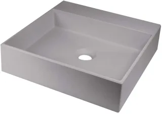 Neuesbad Aufsatzwaschbecken, Grau Metallic, 400x400MM NB1DECQRSU4S1