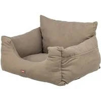 TRIXIE Hunde-Autositz Autositz für kleine Hunde, Cord-Optik - taupe - 55 × 30 × 50 cm
