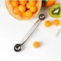LEKKABOX Kugelausstecher Melonenausstecher Edelstahl Kugelformer - 2 Kugelgrößen, plastikrei, Formt im Handumdrehen appetitliche Snack-Kugeln in zwei Größen