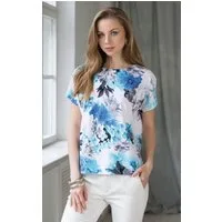 Passioni T-Shirt mit floralem Print und Rundhalsausschnitt