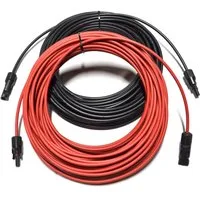 smartEC Solarkabel Verlängerungskabel 4 - 6mm² mit Stecker 2x 25m 4mm² Solarkabel, Außenduchmesser: 5,2mm (2500 cm), Kabeltyp H1Z272-K IP68 Verlängerungskabel 1-30 Meter