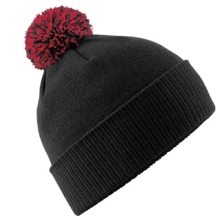 Beechfield - Mütze für Herren/Damen Unisex (Schwarz/Rot)