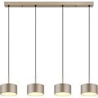 GLOBO LIGHTING Hängeleuchte RAYMOND, LED fest integriert, Warmweiß, Schwarz, Anthrazit/Champagner, Opal, höhenkürzbar, LED 40W