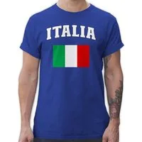 Shirtracer T-Shirt Italia Schriftzug mit Flagge, Italien, Italy 2026 Fussball WM Fanartikel