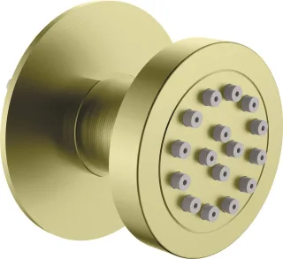 Neuesbad Serie 310 Unterputz Rund Seitenbrause, Gold Gebürstet NB1DENACR77K1