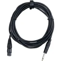 Pronomic XLR zu Klinke Kabel unsymmetrisches Mikrofonkabel - 5 m bis 10 m Länge Instrumentenkabel, Klinke mono 6.3mm, XLR 3-polig (500 cm), säure- und ölfest, Spannzangen-Zugentlastung