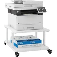 PUNCIA Druckertisch 2 Schichten 60x50cm Heim Büro mit Raddrucker Aufbewahrungshalter Tisch (1-St), Arretierbare 360°-Rollen, 70kg Tragkraft