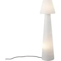 Qazqa Außen-Stehlampe Katrijn, ohne Leuchtmittel, Kaltweiß, QAZQA Außen Boden­leuchte, e27, Weiß, Kunststoff, Modern