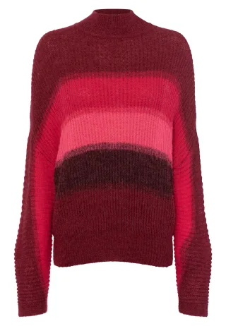 Marc Aurel - Pullover mit Dégradé-Farbverlauf red varied - Gr. - 34