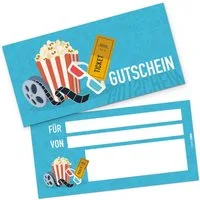 itenga Grußkarten itenga Geschenkgutschein Kinoticket (Motiv 1), Postkarte zum Ausfüllen