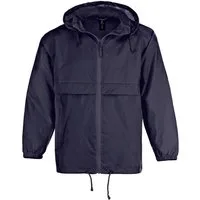 FRIESEN Friesennerz Regenjacke Unisex Windbreaker "Moin von 8ern!" - Leichte Windjacke Fahrradjacke Jacke verstaubar in Seitentasche mit doppeltem Zip und Hüftgürtel