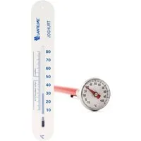 Lantelme Kochthermometer Set Joghurt und Topf Thermometer Set Milch Käse Quark Frischkäse, 2-tlg., Küchenthermometer Set mit analoge Temperaturmessung