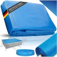 tectake Pool-Abdeckplane Solarfolie - leichte, strapazierfähige Poolabdeckung (Poolabdeckung, in blau), Schnellere Wassererwärmung, zuschneidbar