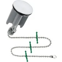 JOMBALA Premium Goods Waschbeckenstöpsel Waschbecken Abfluss Stöpsel 40 mm Durchmesser, Ø 4 cm (1 St), mit Haarfangkette Chrom