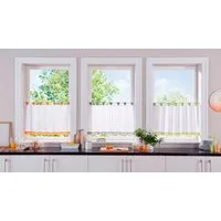 OTTO home Scheibengardine Bitola (1 St), Schlaufen, transparent, Voile, Fertiggardine, transparent