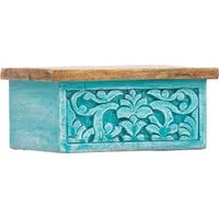 massivum Wandboard Santa Cruz 23cm Massivholz Mediterran blau