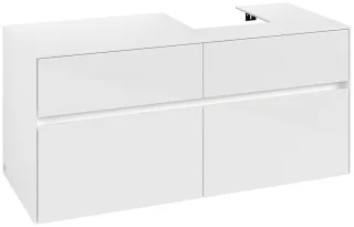 Villeroy & Boch Waschtischunterschrank Collaro C099B0 1200x548x500mm mit Beleuchtung Glossy White C099B0DH
