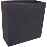 Spetebo Blumenkasten XXL Kunststoff Pflanzkasten eckig - anthrazit (Stück, 1 St., großer Kunststoff Blumenkasten), Kubus Blumenkübel in Stein Optik