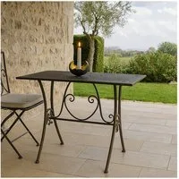 HTI-Living Gartentisch Metalltisch Braun Lily (Stück, 1-St., 1 Tisch), Gartentisch Terrassentisch
