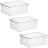 ROTHO Aufbewahrungsbox (Schuhboxenset, 3er-Set)