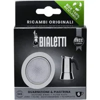 BIALETTI Dichtungsring Ersatzteilset für 6 Tassen für Venus, Kitty, Musa, 2-teilig (1 Set) (2-St), 1 Dichtung Silikon + 1 Filter