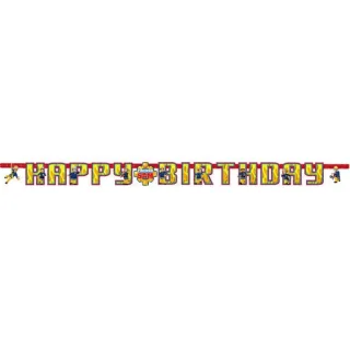 Feuerwehrmann Sam Partykette "Happy Birhtday" 180 cm