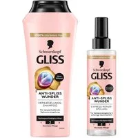 Gliss Haarshampoo Anti-Spliss Wunder 250ml & Express-Repair-Spülung 200ml, 2-tlg., Pflegeshampoo, Splissversiegelung, Hitzeschutz