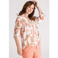FRANK WALDER Klassische Bluse mit Ärmelumschlag