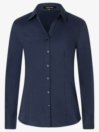 MORE & MORE - Businessbluse blau - Gr. - 44