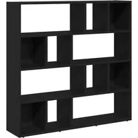 vidaXL Raumteiler Bücherschrank/Raumteiler Eiche schwarz 105x24x102 cm, 1-tlg.