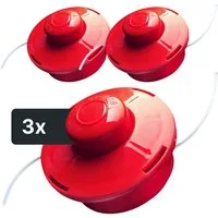 NEMAXX Fadenspule FS2 Tap & Go Fadenkopf (Trimmerkopf), (Trimmerkopf für Motorsense / Freischneider–Schnittkreis 380 mm–Rot), drehzahlfest bis 10.500 U/min, effizientes Trimmen, bruchsicher