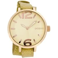 OOZOO Quarzuhr Damenuhr C6835 IP-Rose Wickelarmband sandfarben 45 mm C6835