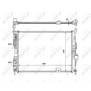 NRF Motork?hler gel?tet Nissan Qashqai 1 1,6 53846