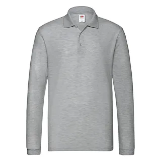 Fruit of the Loom - "Premium" Poloshirt für Herren Langärmlig (Sportliches Heather)